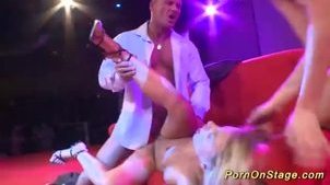 Wild porn stage fuck orgy